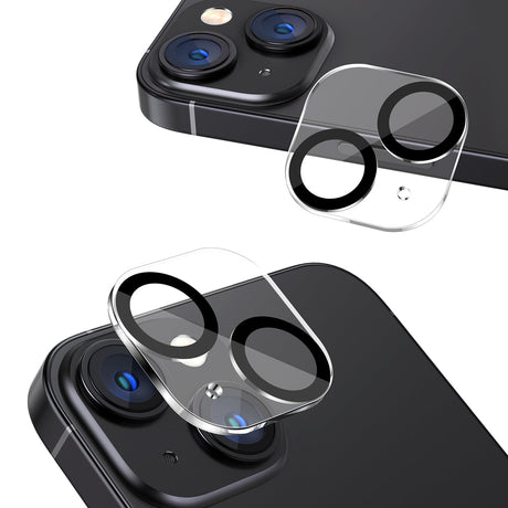 iPhone 14 Plus/14用 カメラフィルム 【全面保護】【黒縁取り】