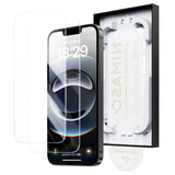 NIMASO iPhone 16e/14/13 Pro/13 「バリ楽Box」強化ガラスフィルム ガイド枠付き 黒縁なし【2枚】