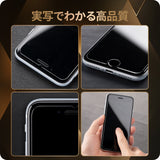 NIMASO ガラスフィルム iPhone SE2/SE3/6/6s/7/8 用 高光沢 ガイド枠付き 2枚入り