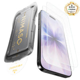 NIMASO 适用于 iPhone 17/Pro/Pro Max/Air 的防眩光钢化玻璃膜，带自动除尘引导框（2 片装） 