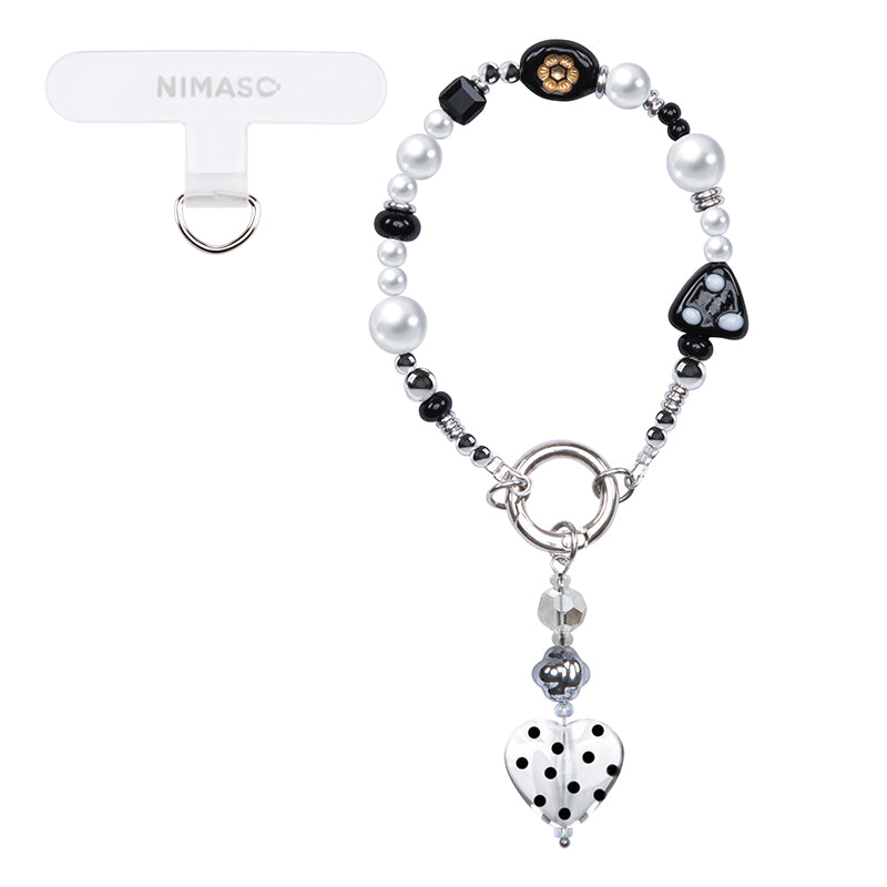 NIMASO スマホストラップ ドットハート